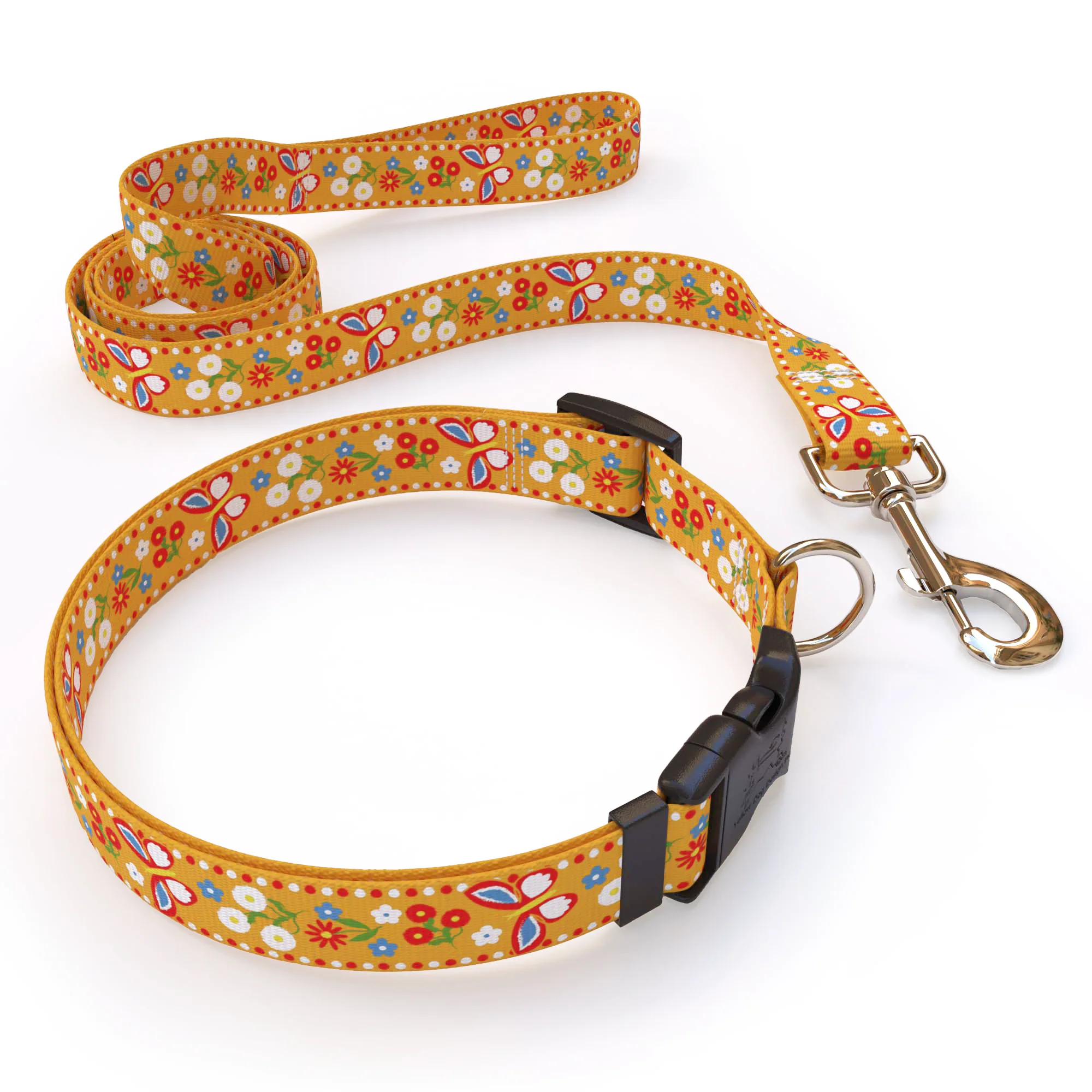 Festive Butterfly Orange Dog Collar - Image 4