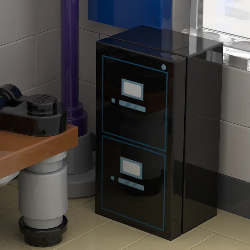 Filing Cabinet for Minifigs made using LEGO parts - B3 Customs - Image 2