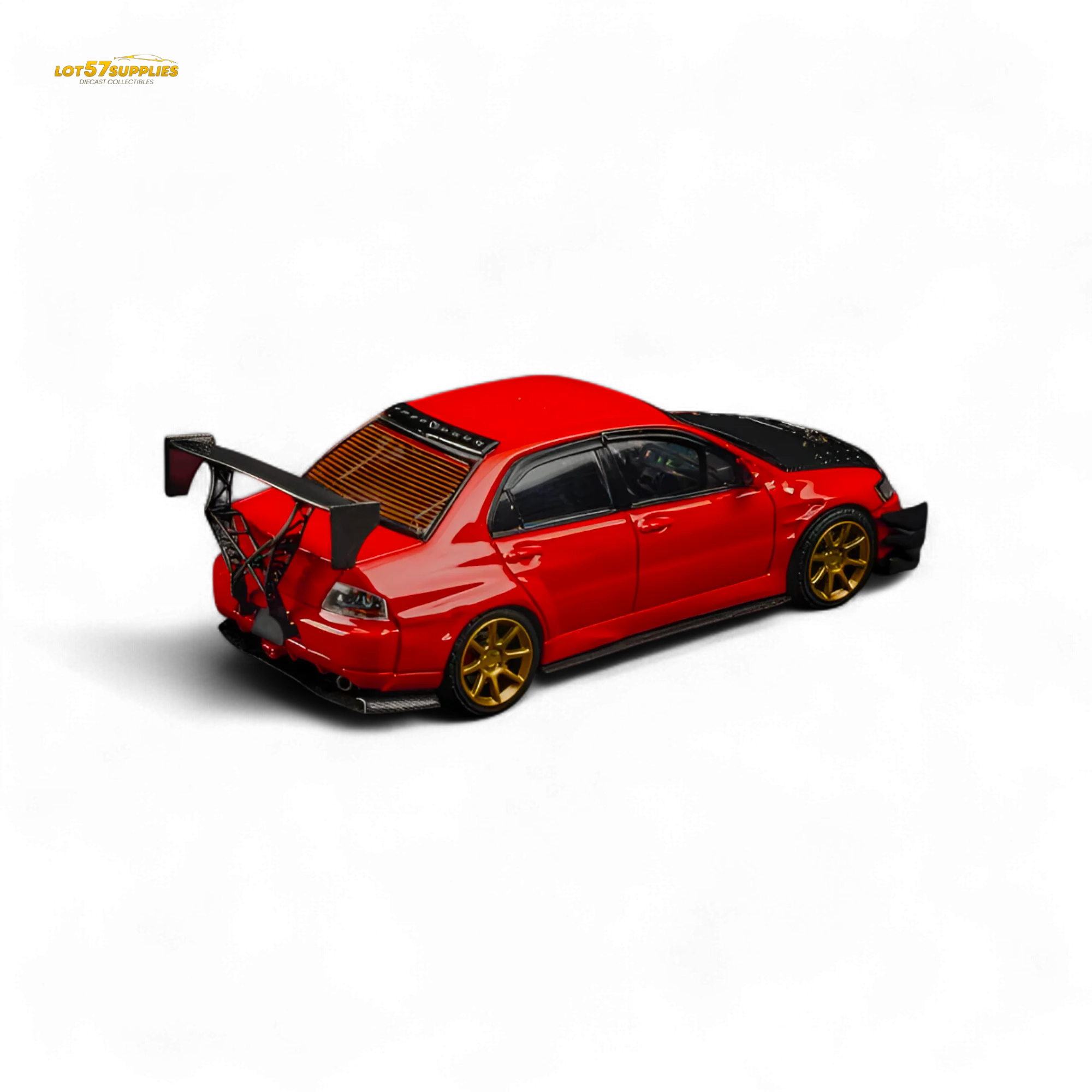 Findclassically Mitsubishi Lancer 9th Gen Red Carbon Hood 1:64 - Image 3