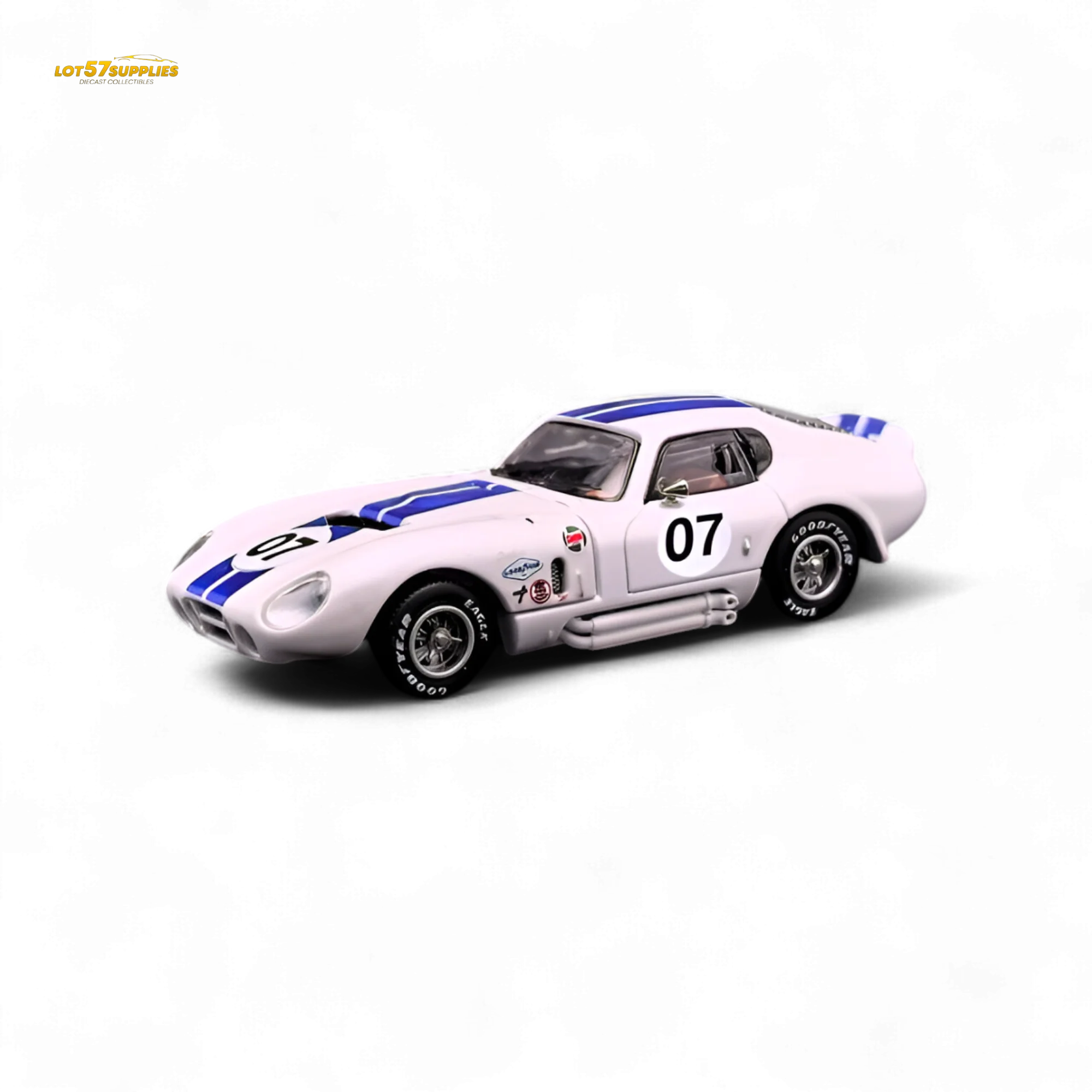 Fine Works64 Shelby Daytona White with Blue Stripes 1:64 - Image 2