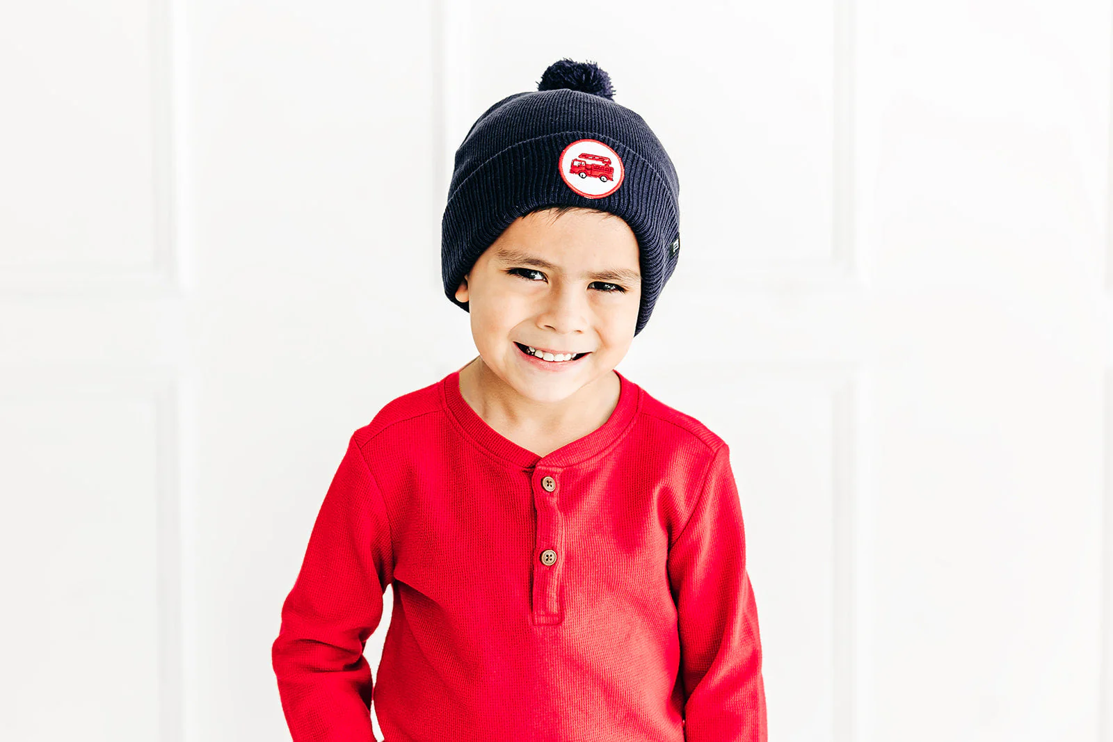 Firetruck Patch Pom Pom Hat - Image 7