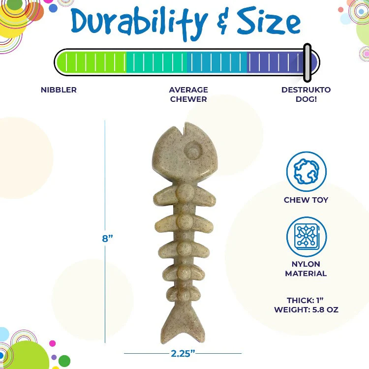 Fish Bone Nylon Dog Toy for Aggressive Chewers | USA Made | SodaPup - Image 6