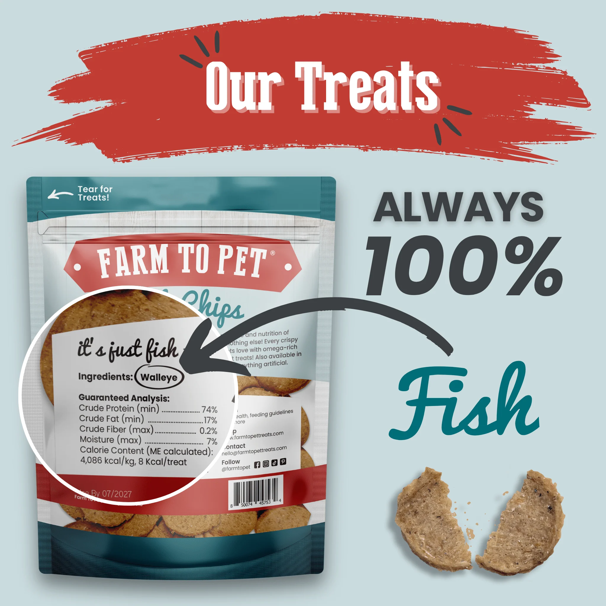 Fish Chips for Dogs | Wild-Caught Fish Dog Treats - Image 9