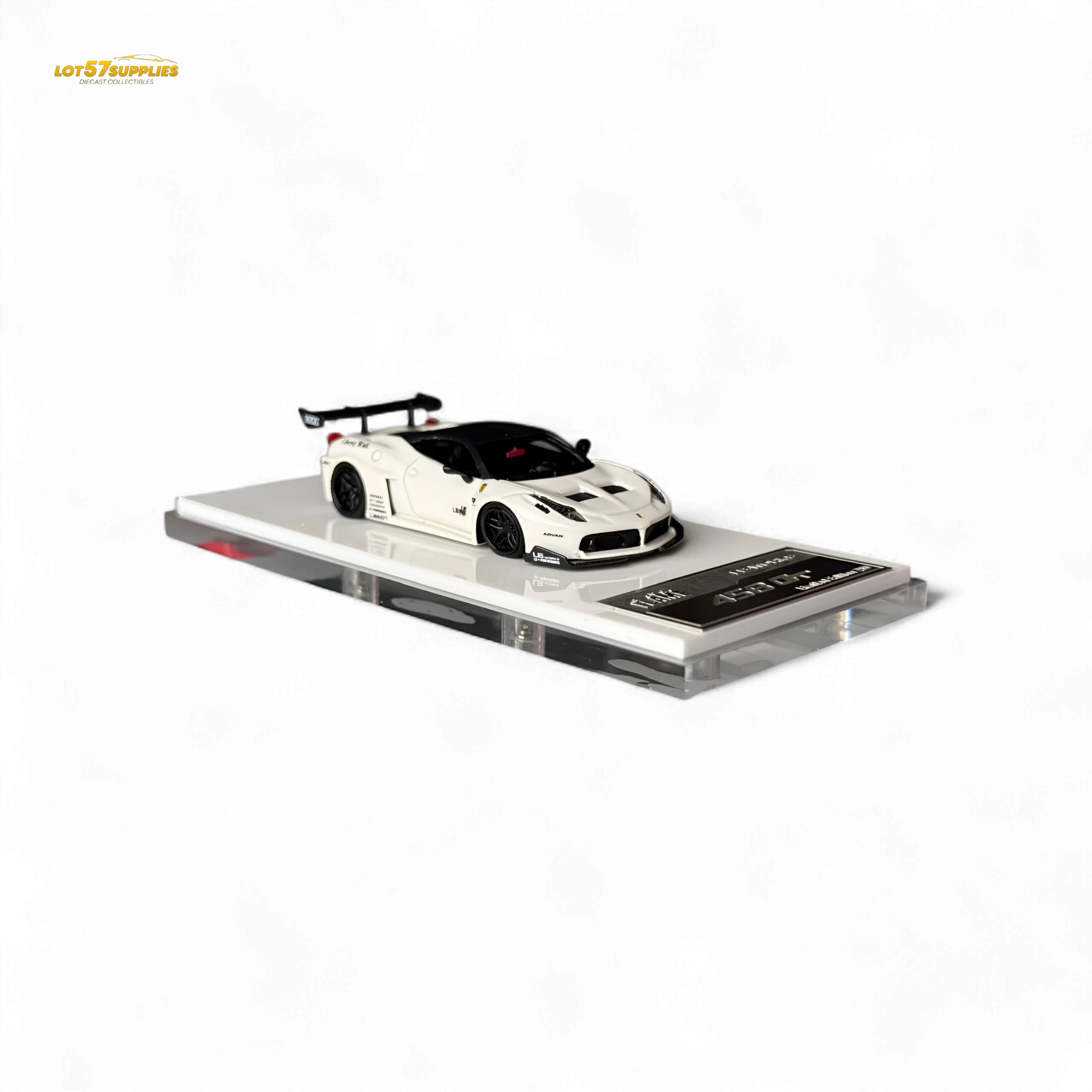 Flame Ferrari 458 GT LB Wide-Body - White 1:64 Resin - Image 5