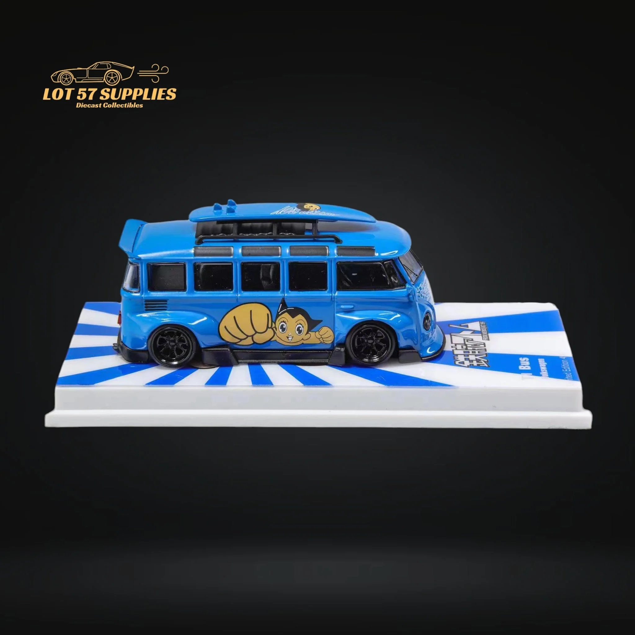 Flame Model VW Volkswagen T1 Astro Boy Blue 1:64 - Image 2