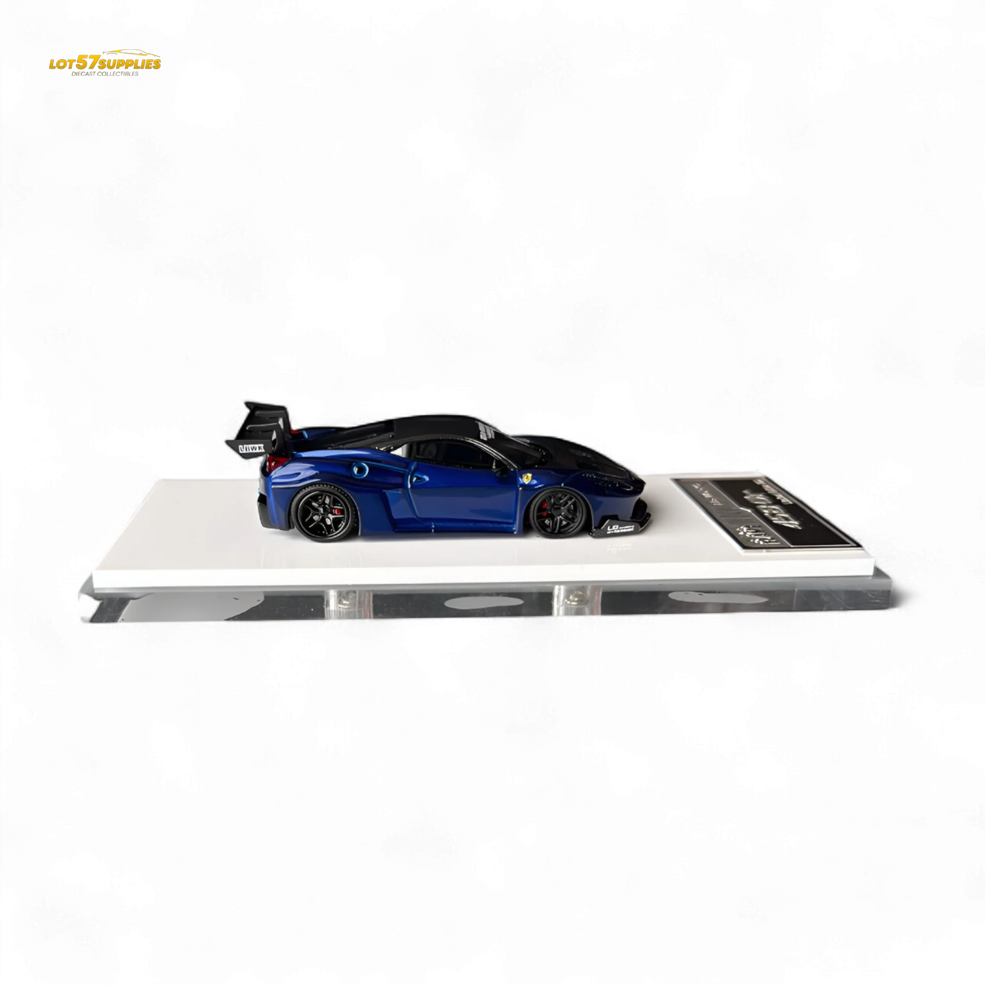 Flame Supercar LB458GT - Metallic Blue 1:64 Resin - Image 3