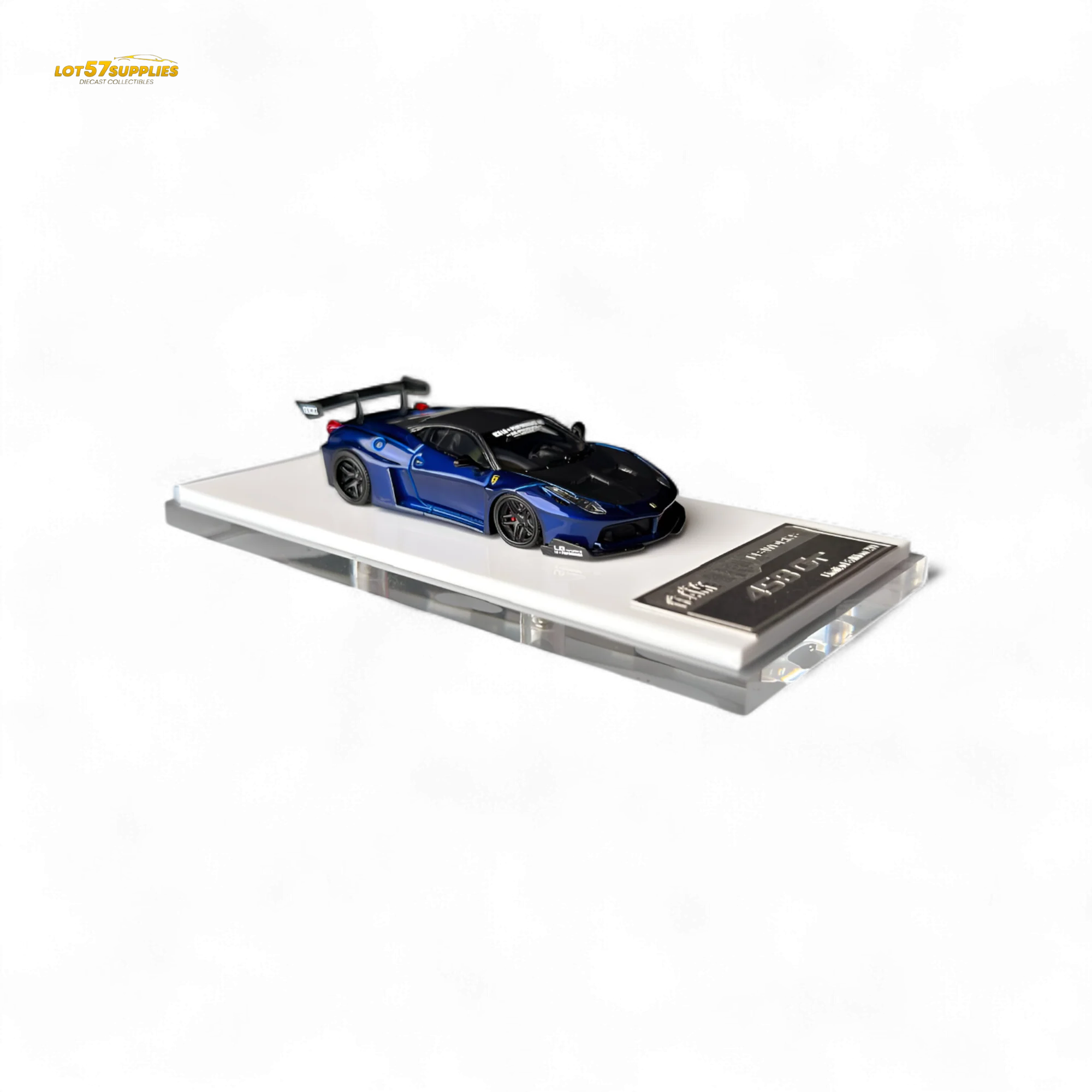 Flame Supercar LB458GT - Metallic Blue 1:64 Resin - Image 4