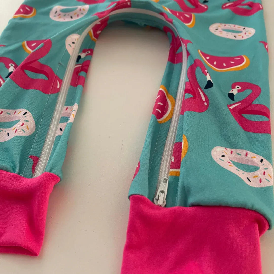 Flamingo Floaties Zip Romper - Image 2