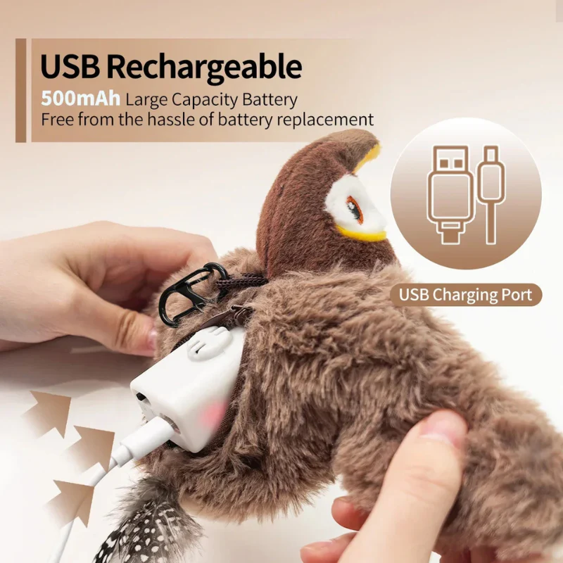 Flapping Bird Cat Toy – Interactive Catnip Plush - Image 2