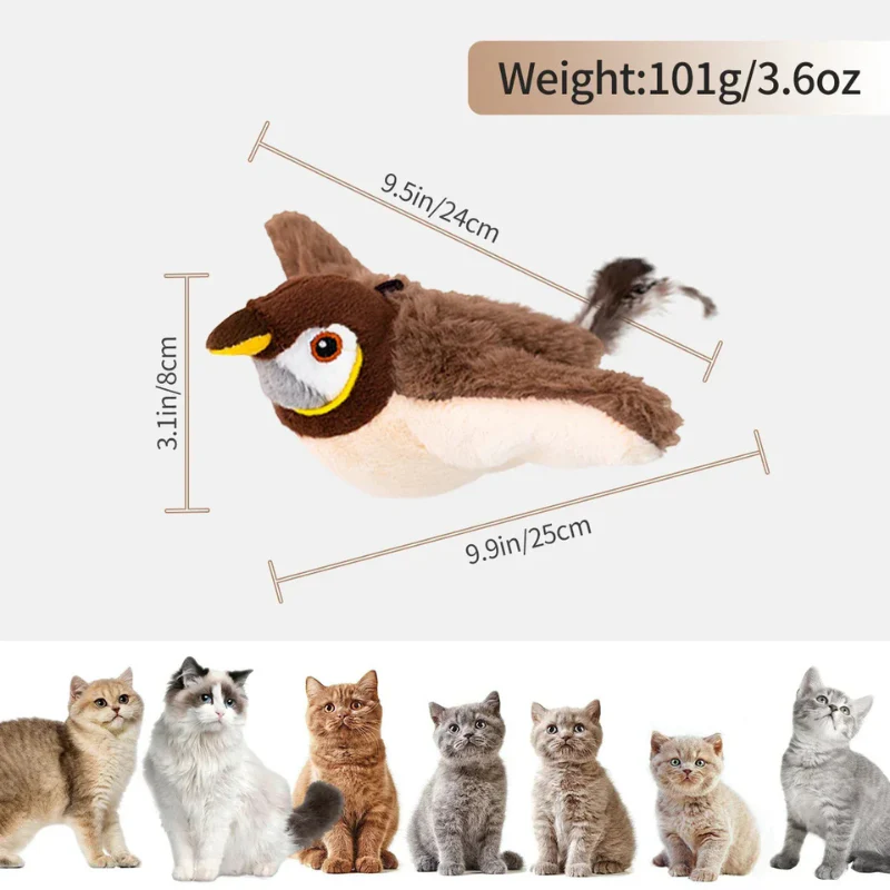 Flapping Bird Cat Toy – Interactive Catnip Plush - Image 4