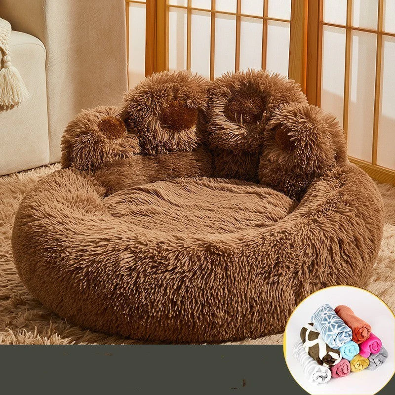 Fleece-lined Large Warm Dog Bed - Image 2