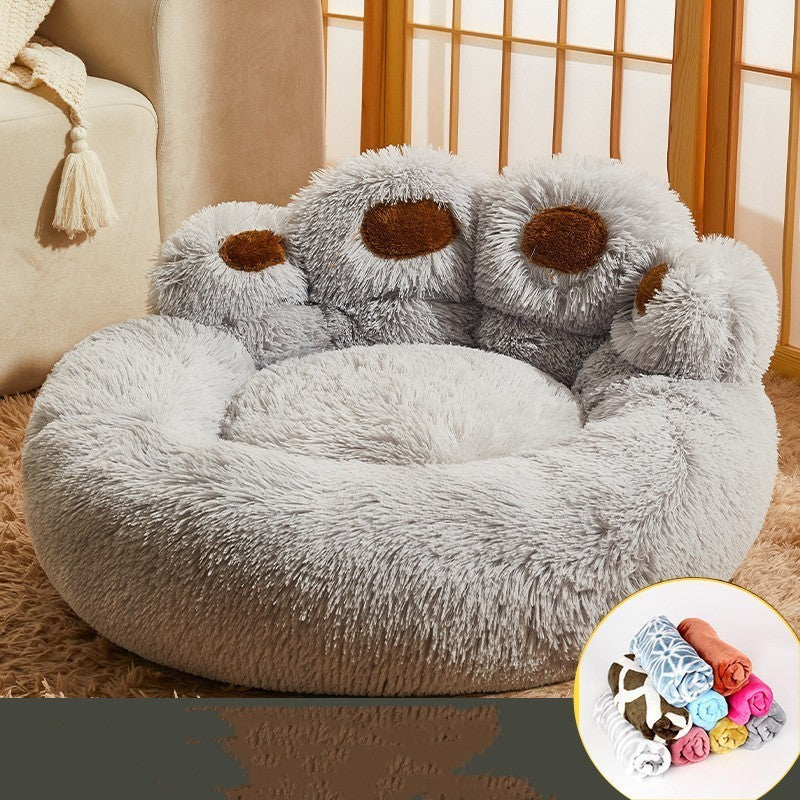 Fleece-lined Large Warm Dog Bed - Image 5
