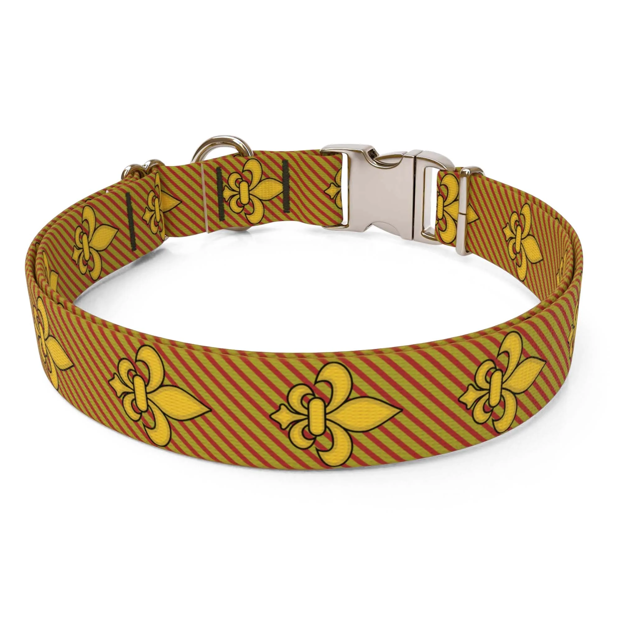 Fleur de Lis Gold Dog Collar - Image 2