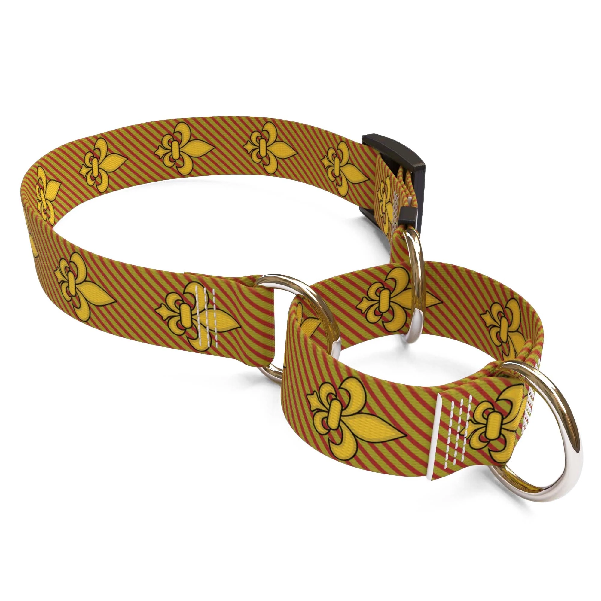 Fleur de Lis Gold Dog Collar - Image 3