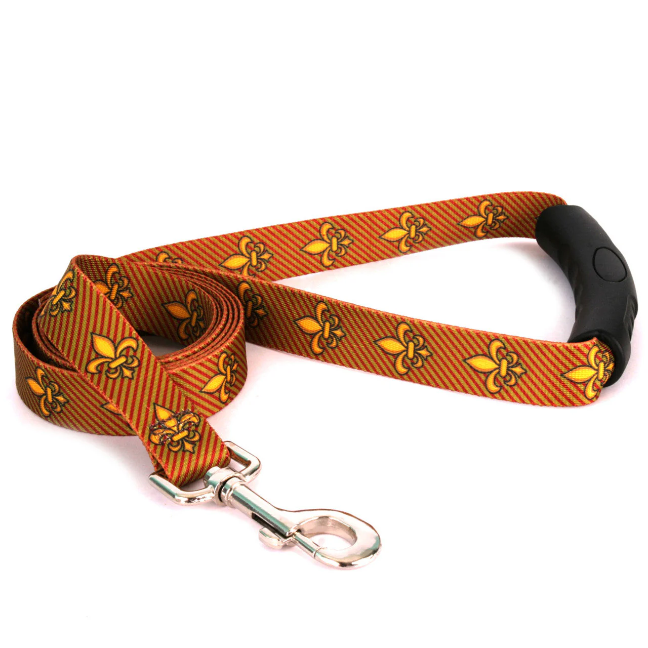 Fleur de Lis Gold Dog Leash - Image 3