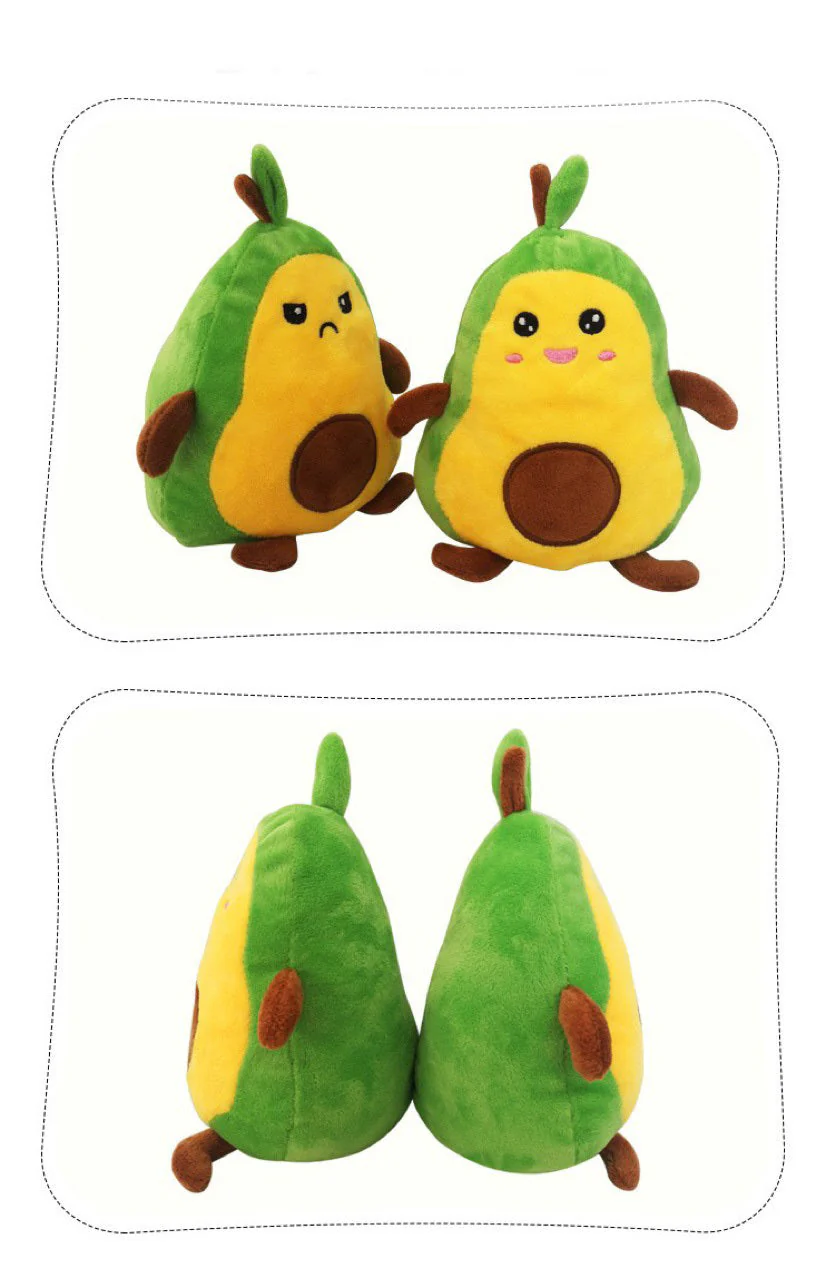Flip Avocado Doll flip Double-sided Angry Happy Expression Avocado Plush Toy - Image 8