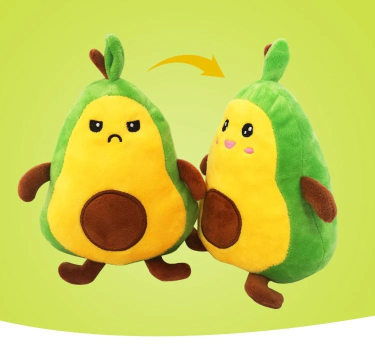 Flip Avocado Doll flip Double-sided Angry Happy Expression Avocado Plush Toy - Image 9