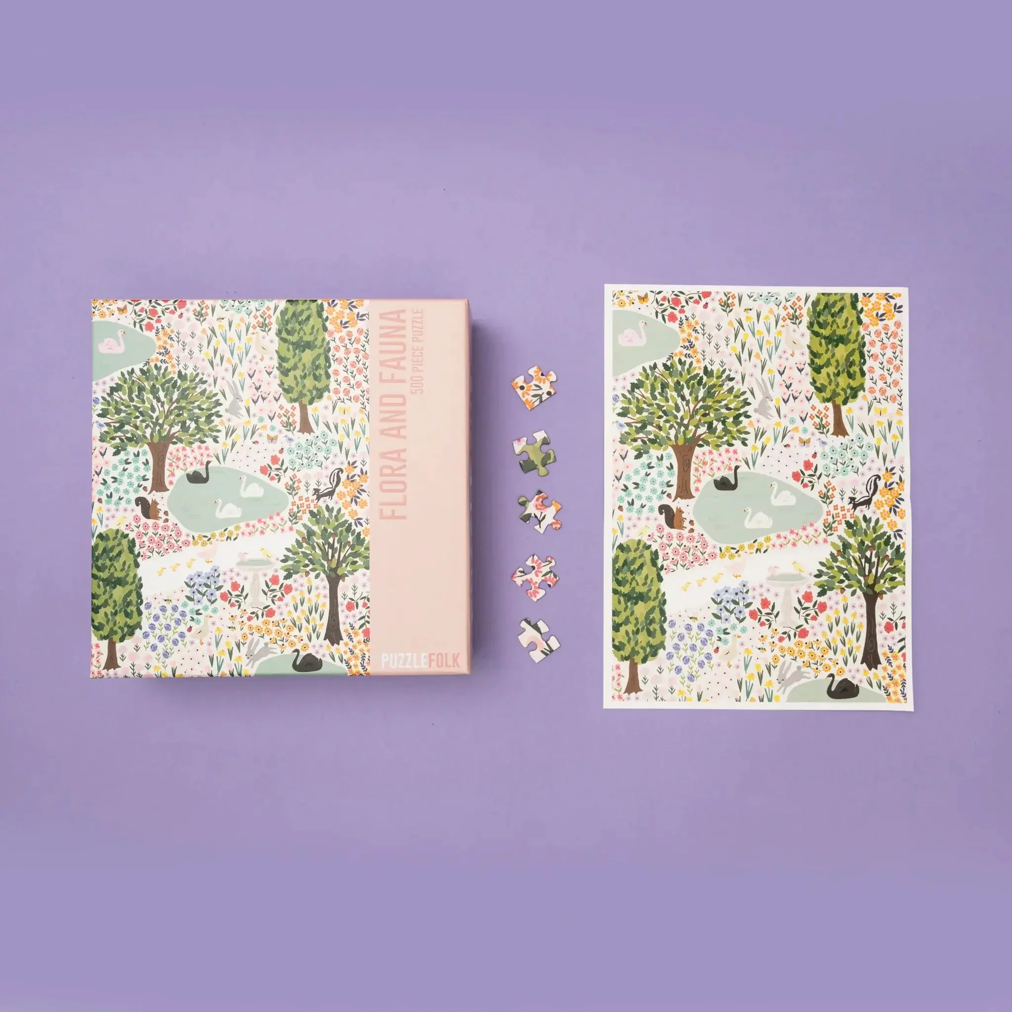 Flora & Fauna 500 Piece Jigsaw Puzzle by Puzzlefolk - Image 4