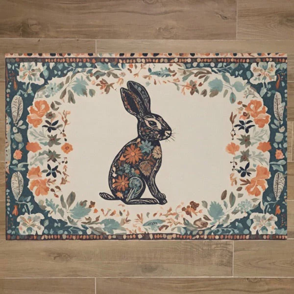 Floral Bunny Play Mat - Image 2