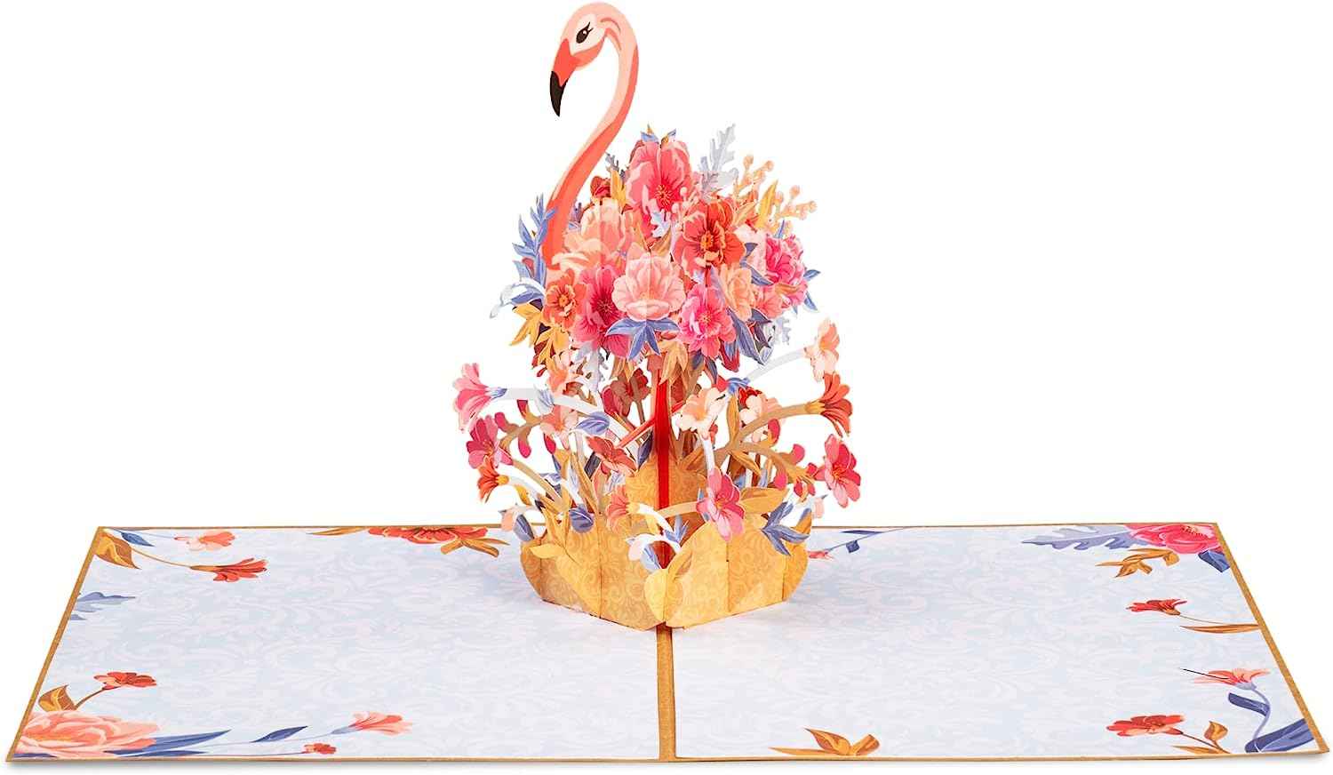 Floral Flamingo Pop Up Card - Frndly 8" x 6" - Image 5