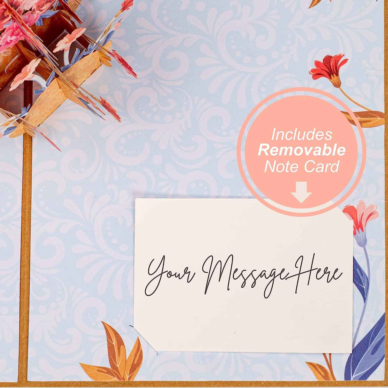 Floral Flamingo Pop Up Card - Frndly 8" x 6" - Image 6