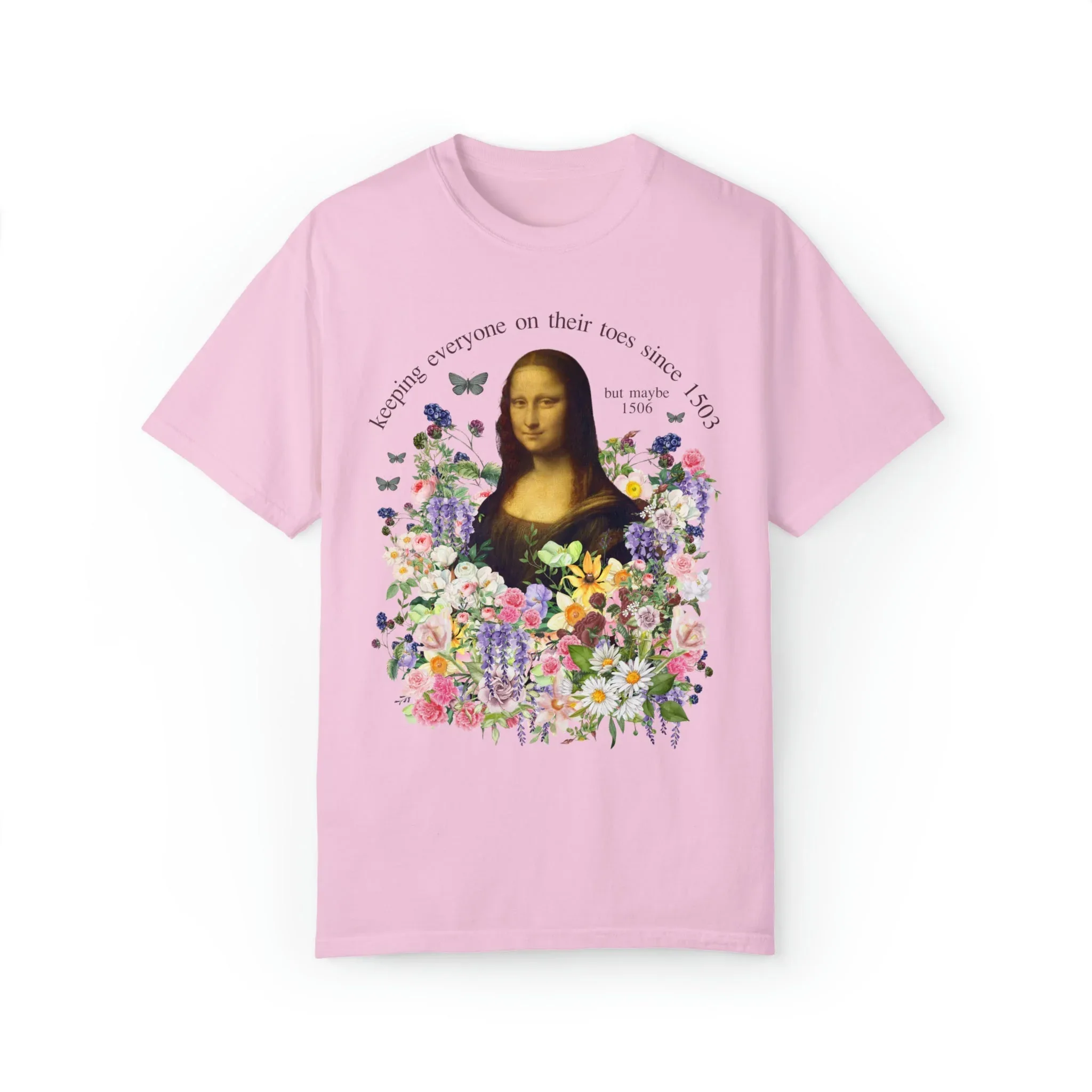Floral Mona Lisa T-Shirt - Image 2