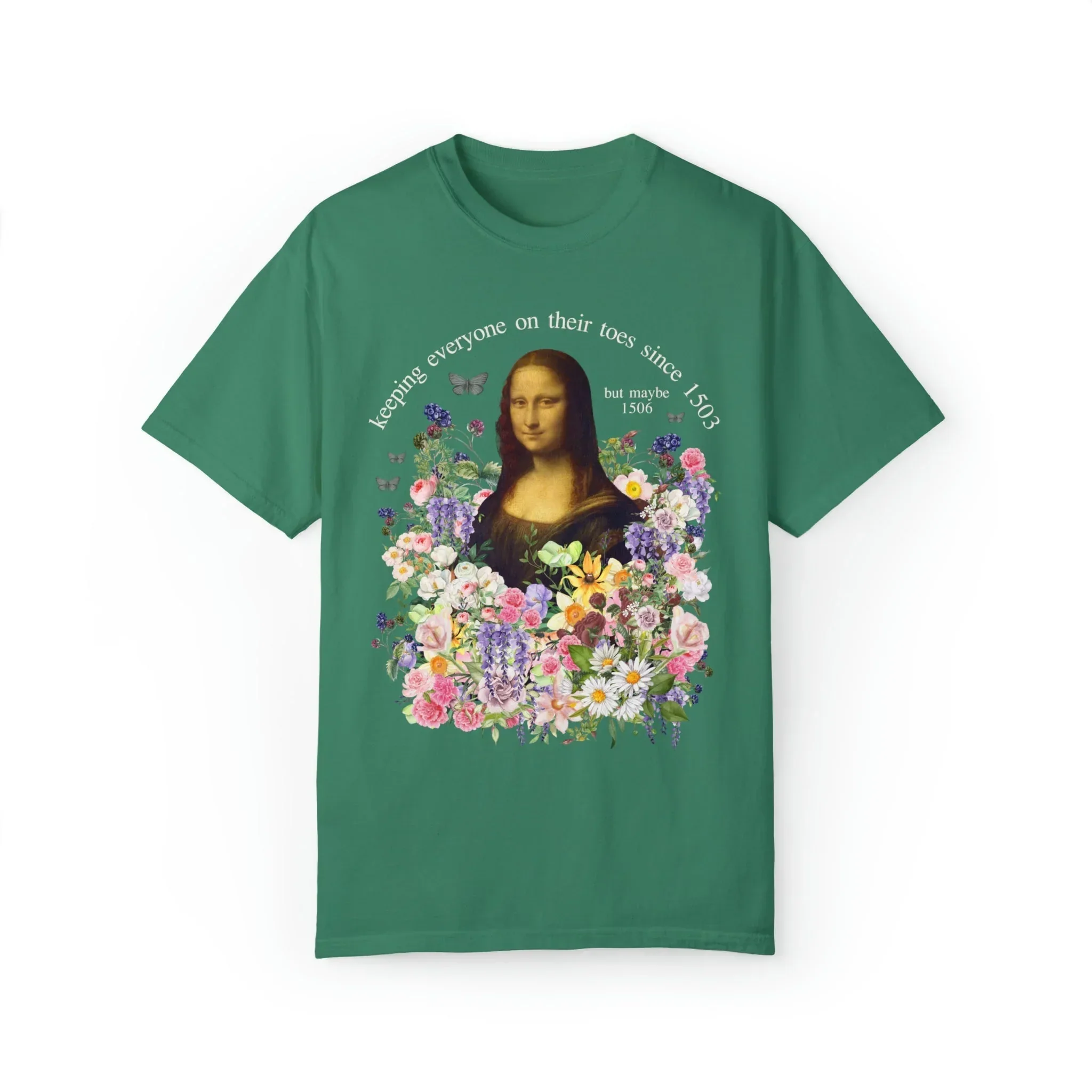 Floral Mona Lisa T-Shirt - Image 3