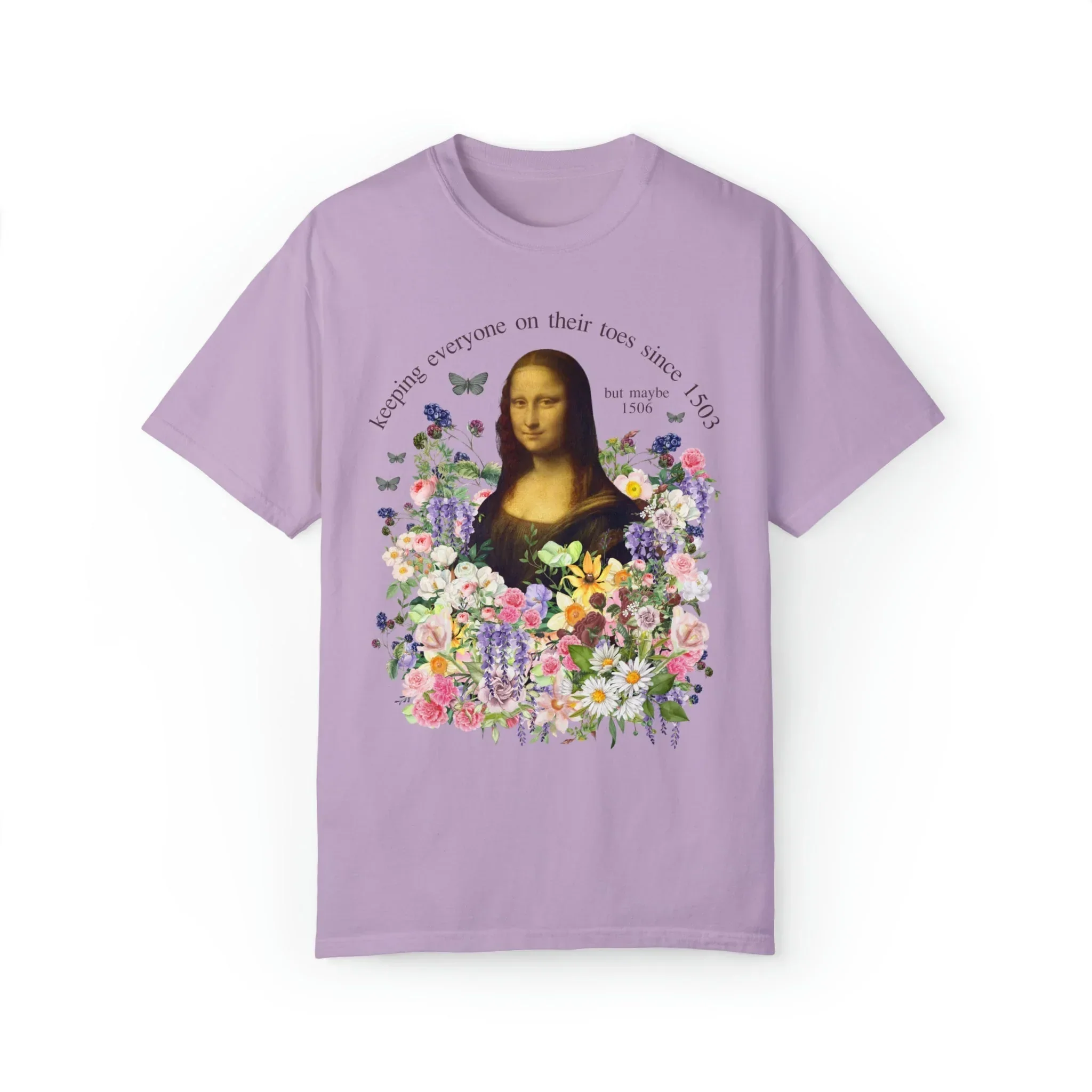 Floral Mona Lisa T-Shirt - Image 4