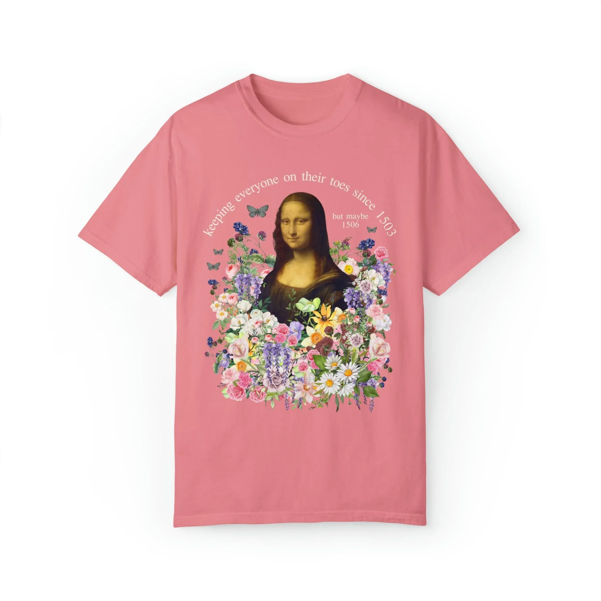 Floral Mona Lisa T-Shirt - Image 5