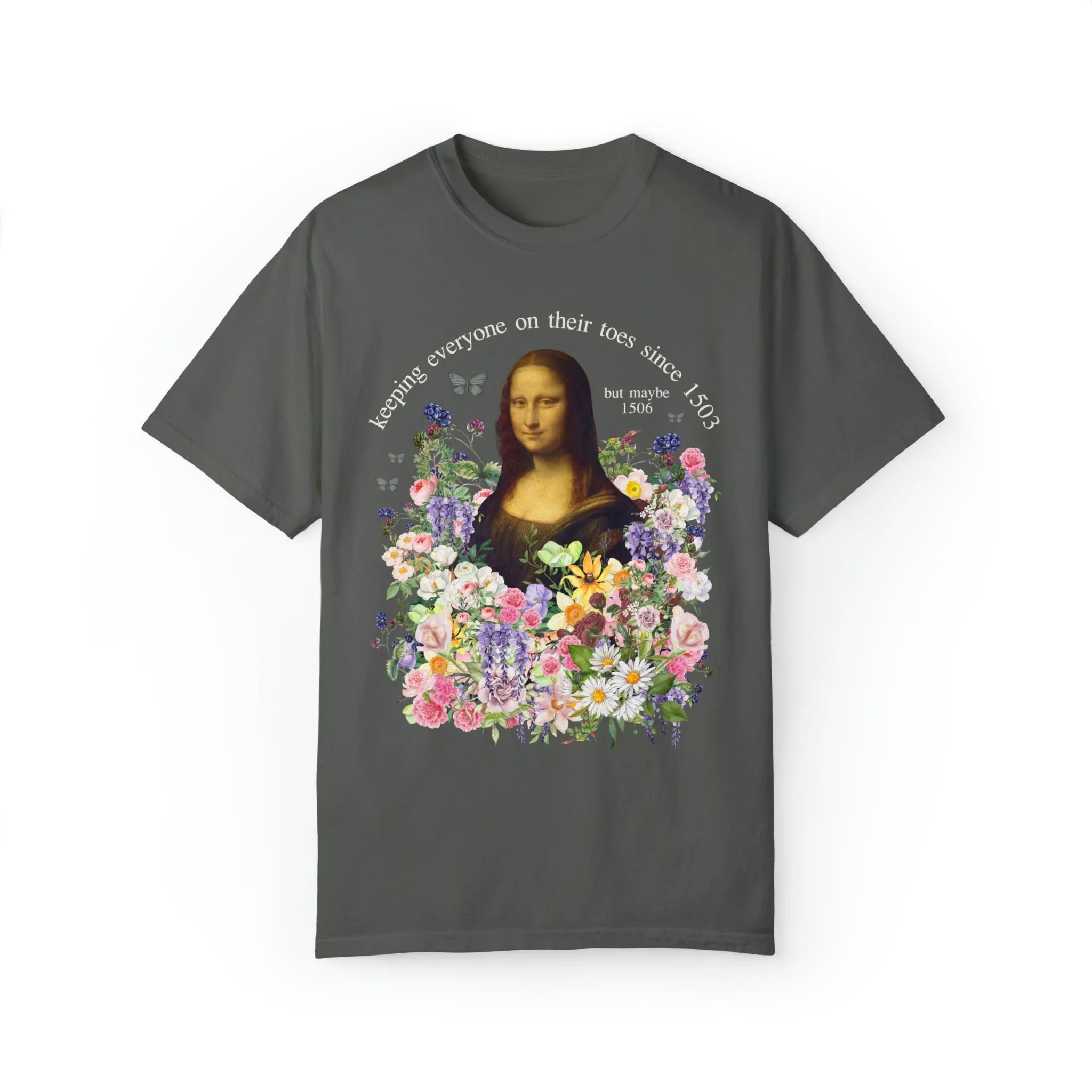 Floral Mona Lisa T-Shirt - Image 6