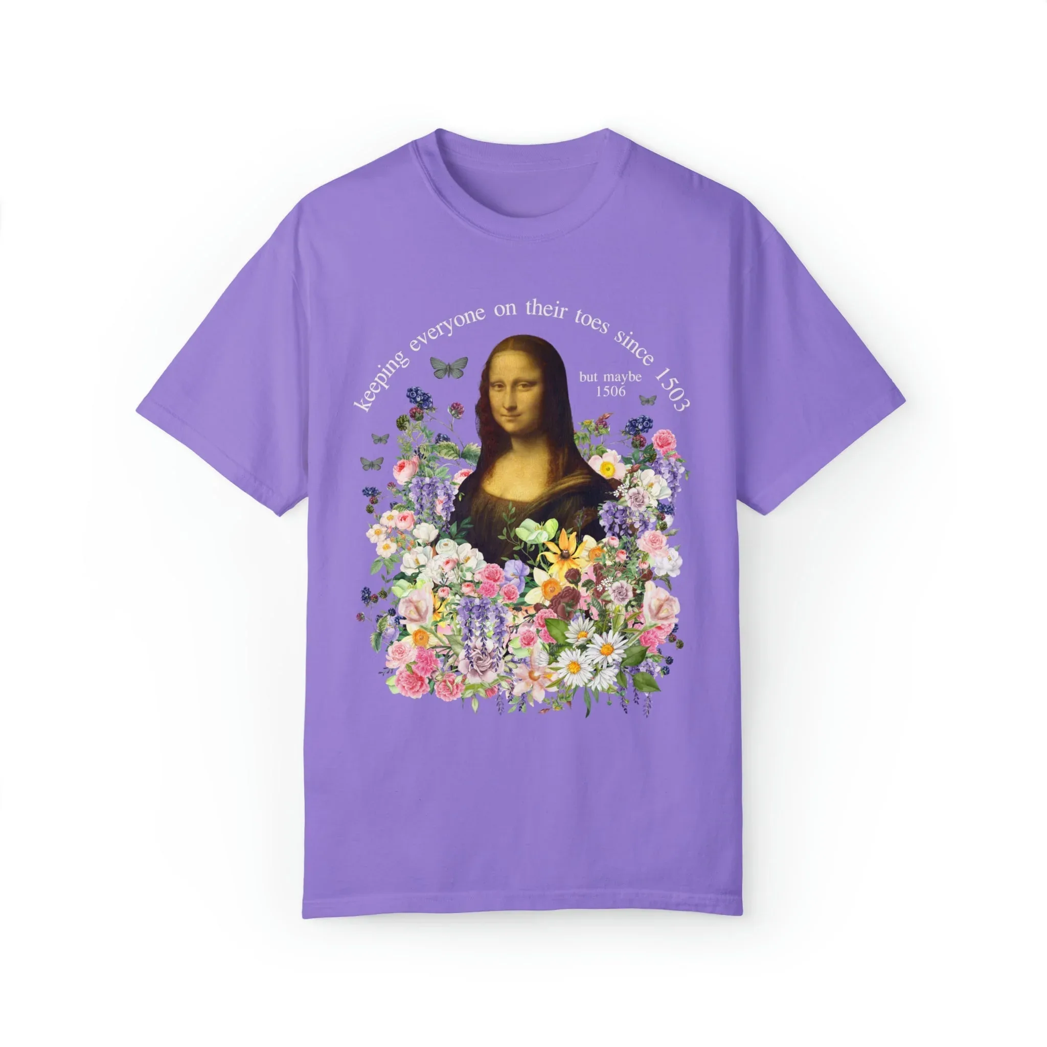 Floral Mona Lisa T-Shirt - Image 7