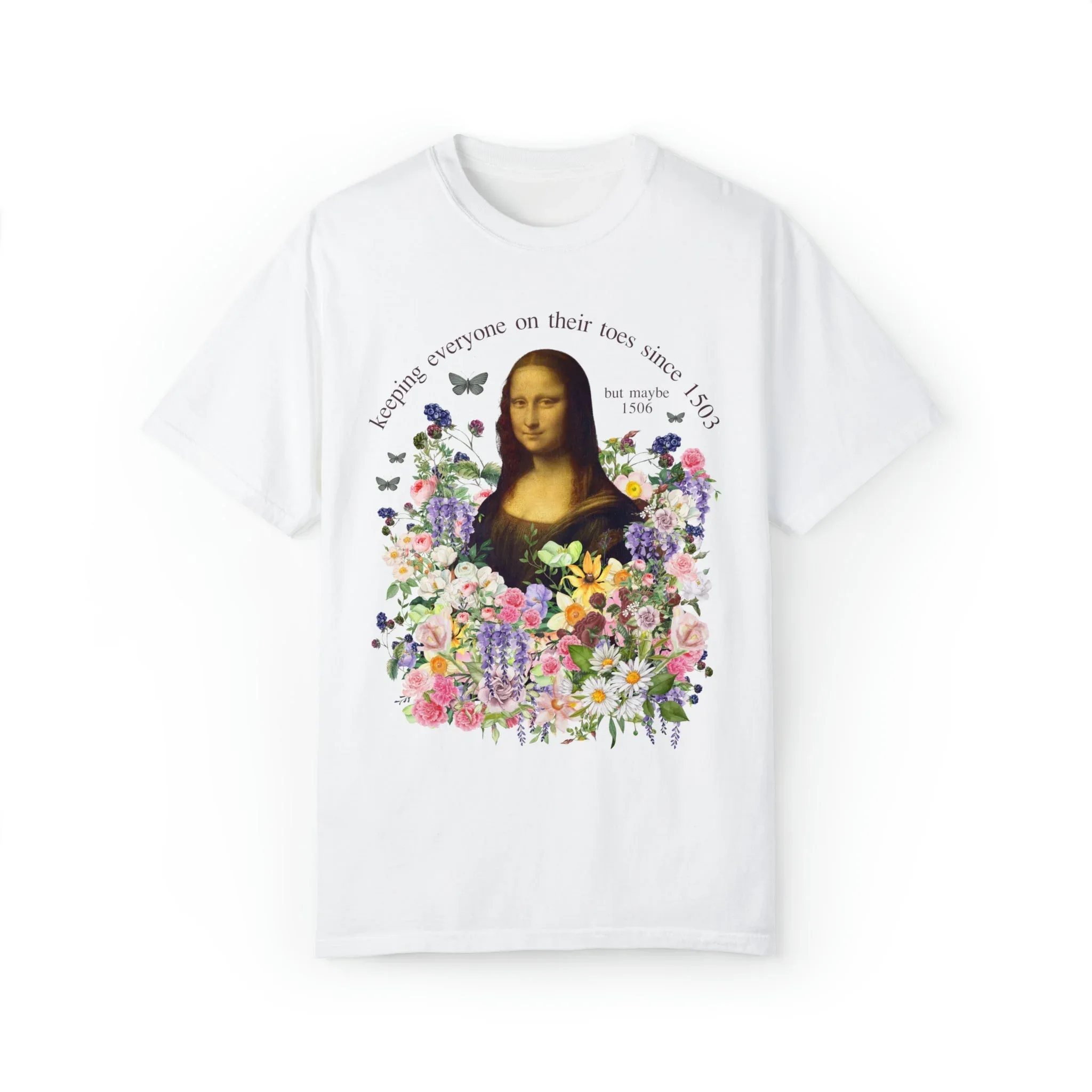 Floral Mona Lisa T-Shirt - Image 8