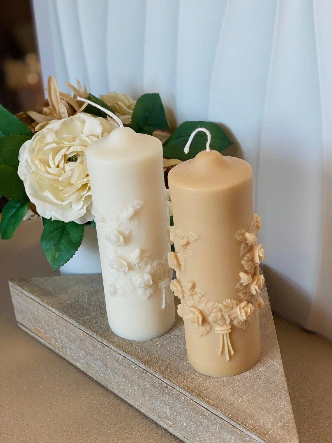 Floral Pillar Scented Candle - Eco-Friendly Soy Wax Aroma - Image 5