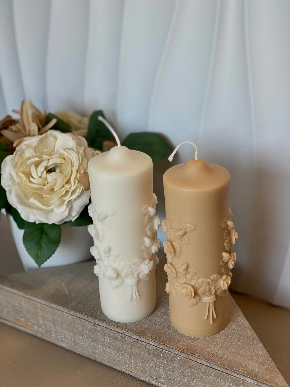 Floral Pillar Scented Candle - Eco-Friendly Soy Wax Aroma - Image 6