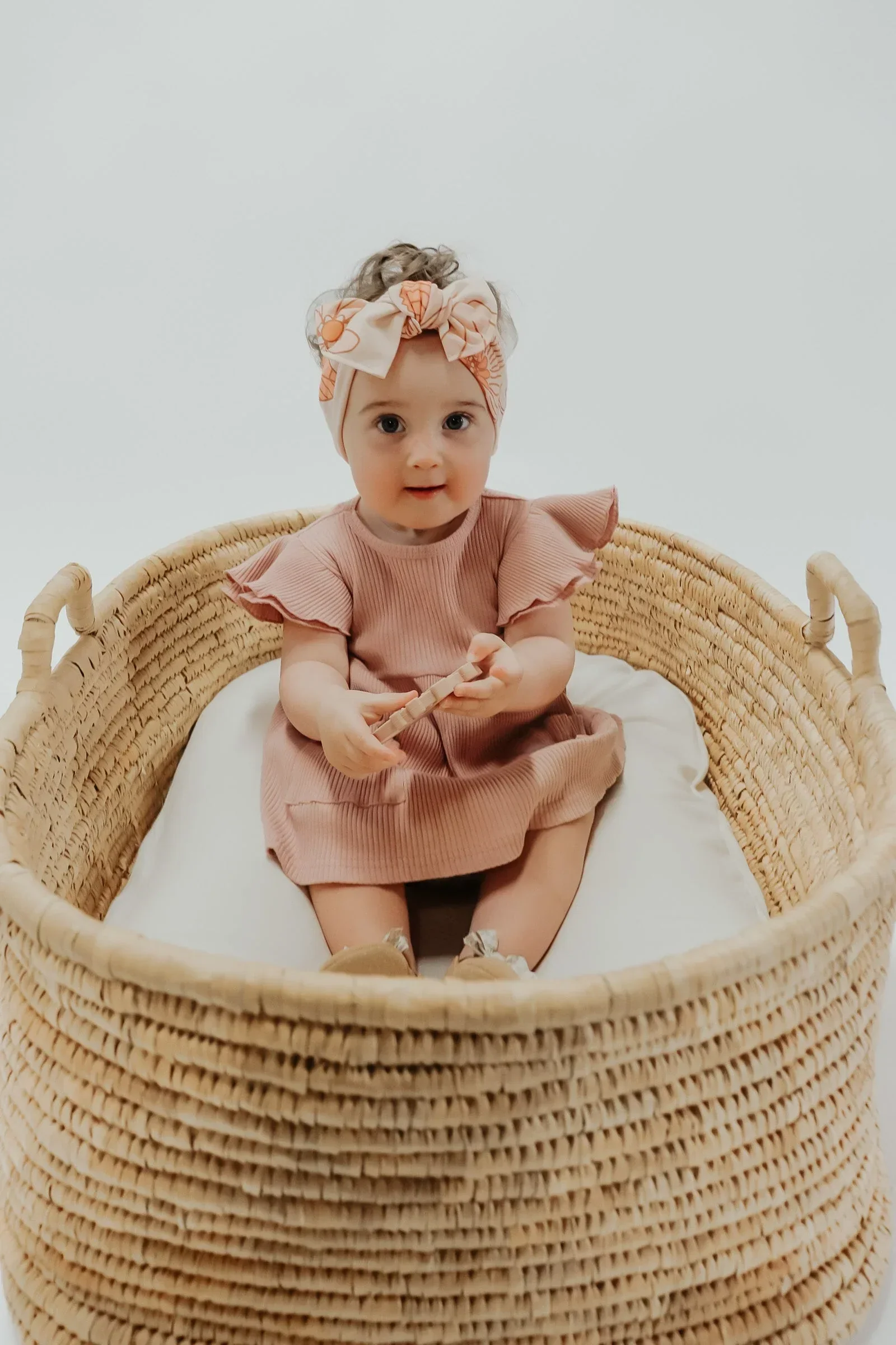 Floral Pink Blooming Bow Headwrap - Image 2