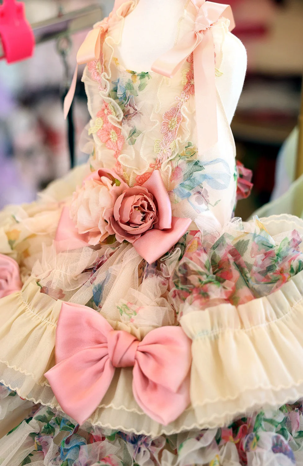 Floral Princess Dog Dress Ball Gown Trailing - Image 10