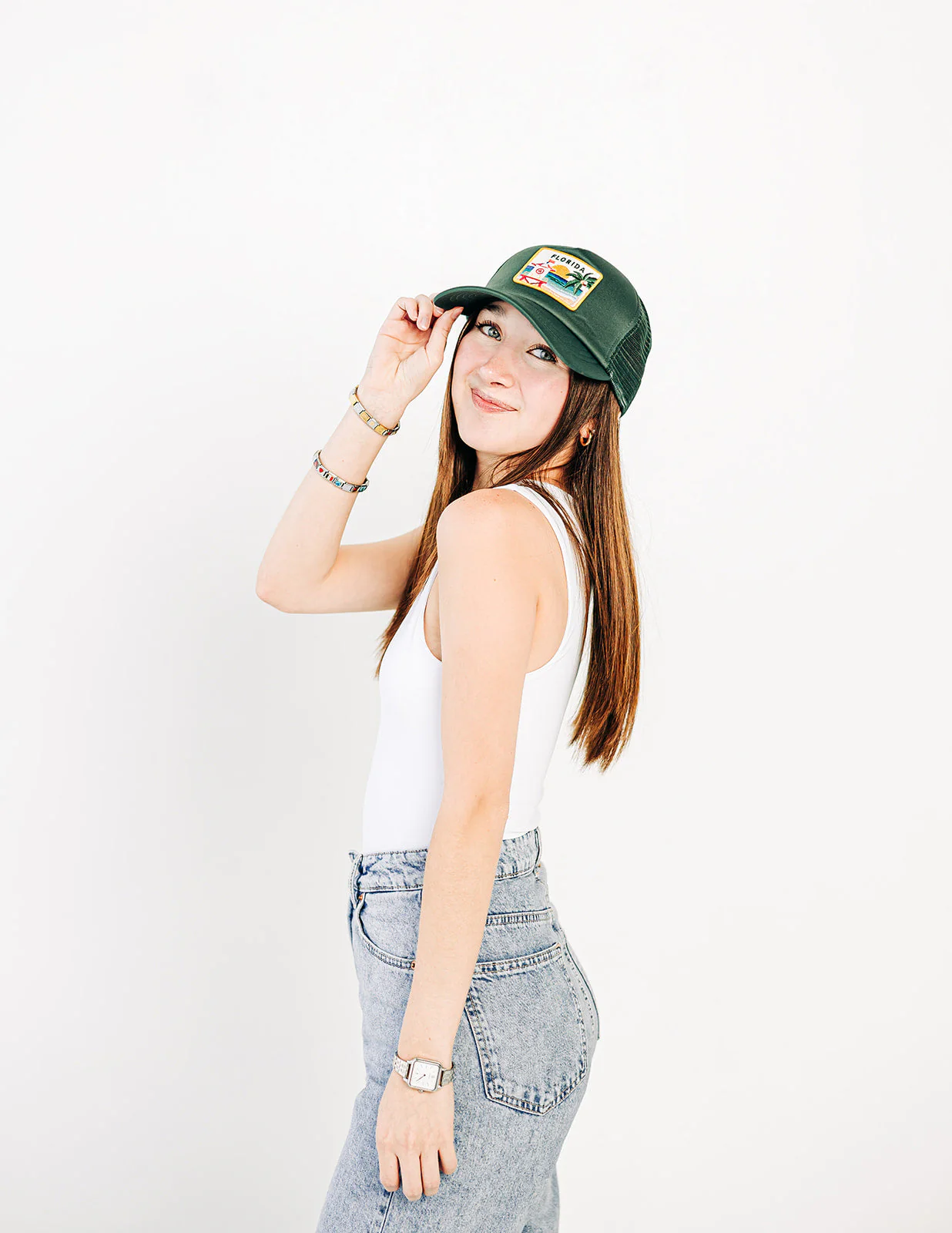 Florida Postcard Trucker Hat - Image 3
