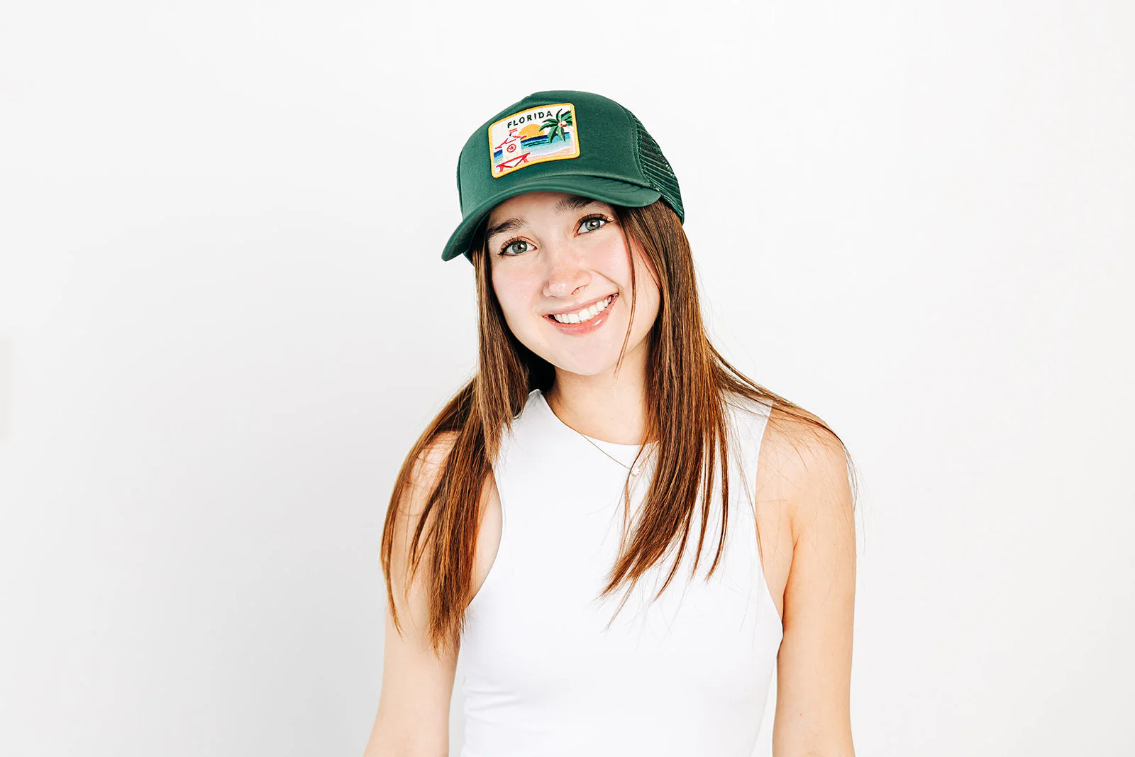 Florida Postcard Trucker Hat - Image 4