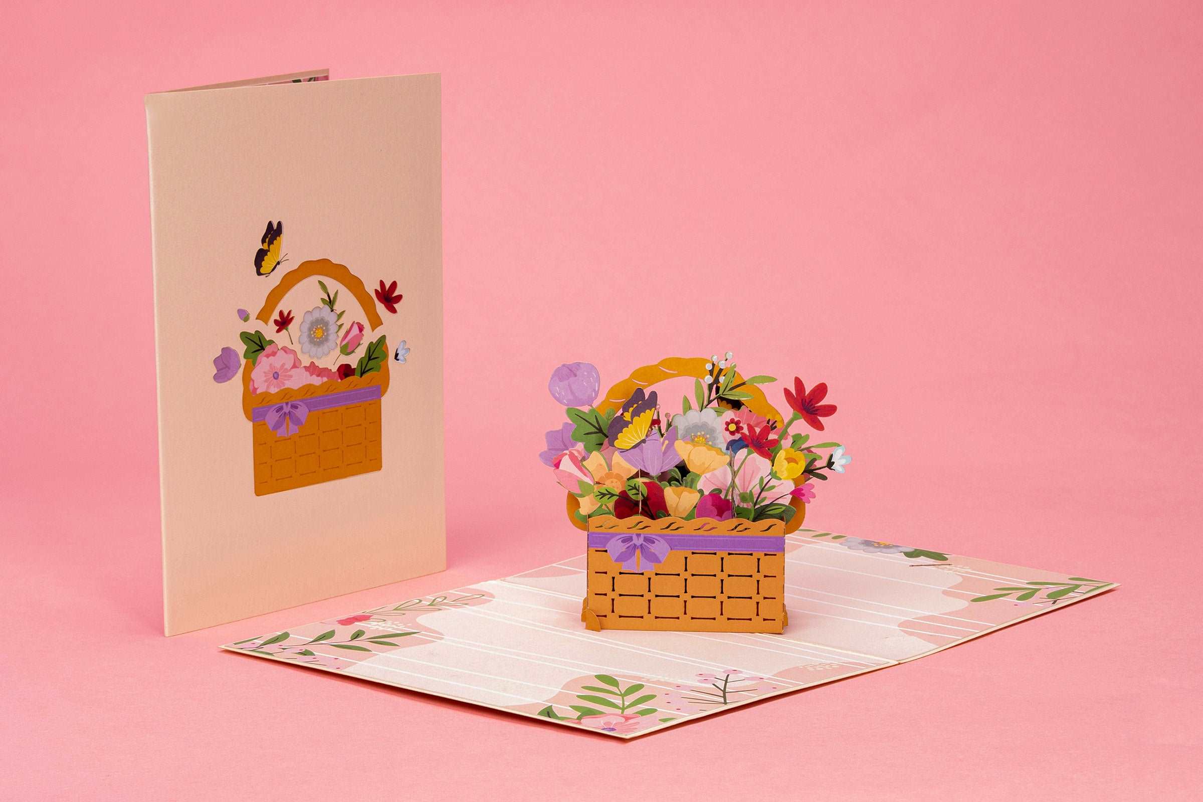 Flower Basket Pop Up Card - Image 3