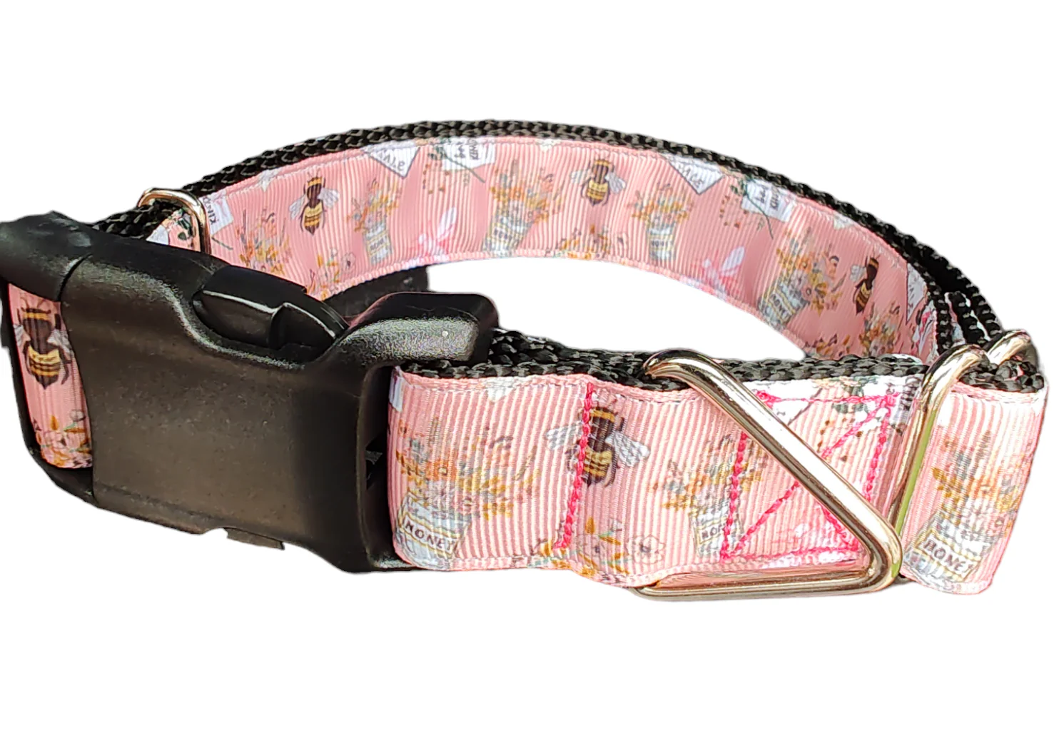 Flower Market Bees Nylon Dog Collar - Image 2