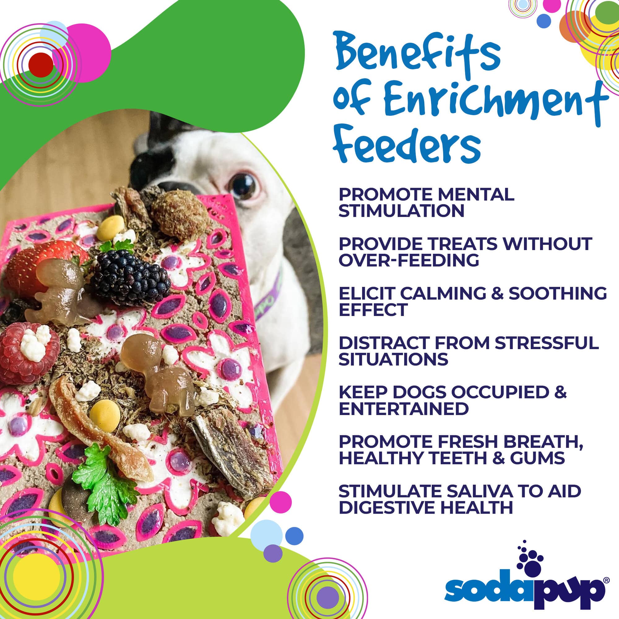 Flower Power emat - Enrichment Lick Mat for Dogs and Cats | Flower Design | USA Made - Image 4