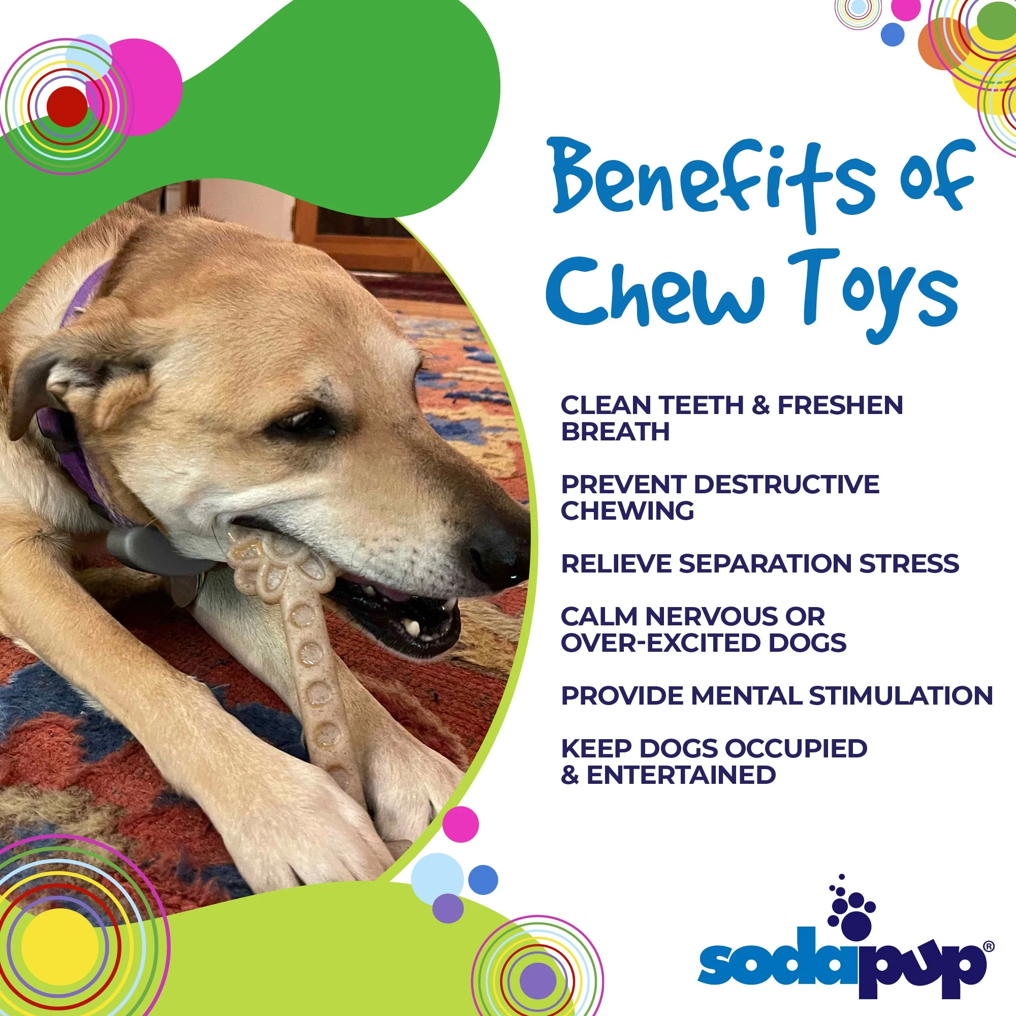Flower Tower Nylon Chew Toy for Aggressive Chewers - USA Made Enrichment Toy - Image 3