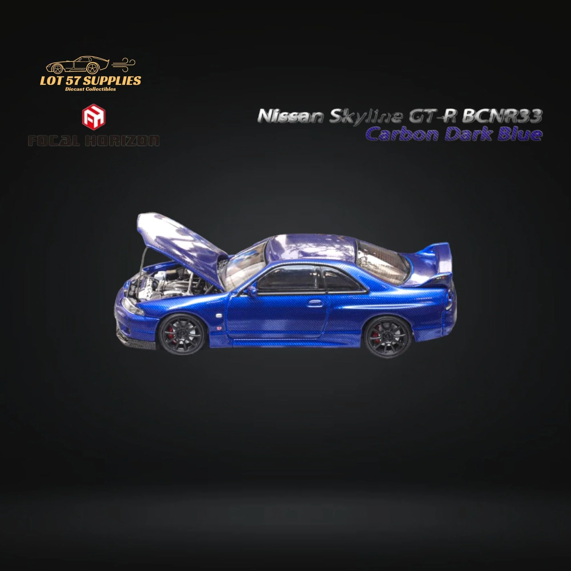 Focal Horizon Skyline GT-R R33 Dark Blue 1:64 - Image 2