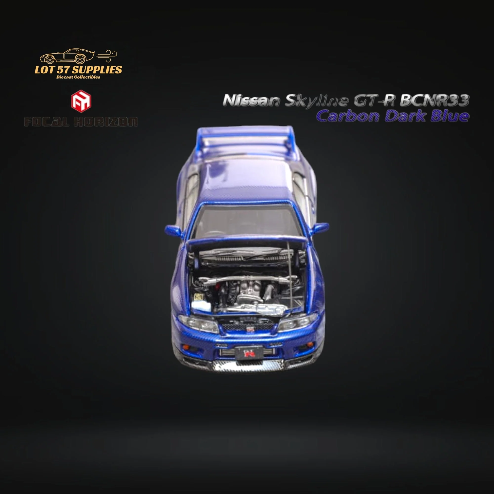 Focal Horizon Skyline GT-R R33 Dark Blue 1:64 - Image 3