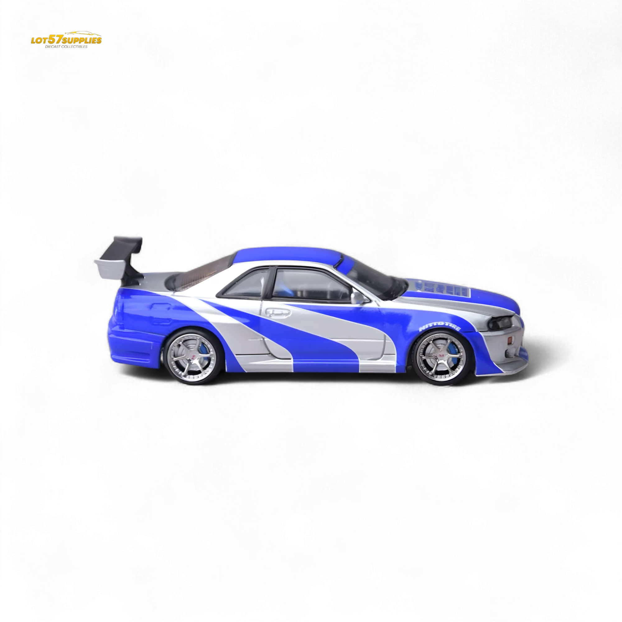 Focal Horizon Skyline GT-R R34 NFS Silver Blue 1:64 - Image 5