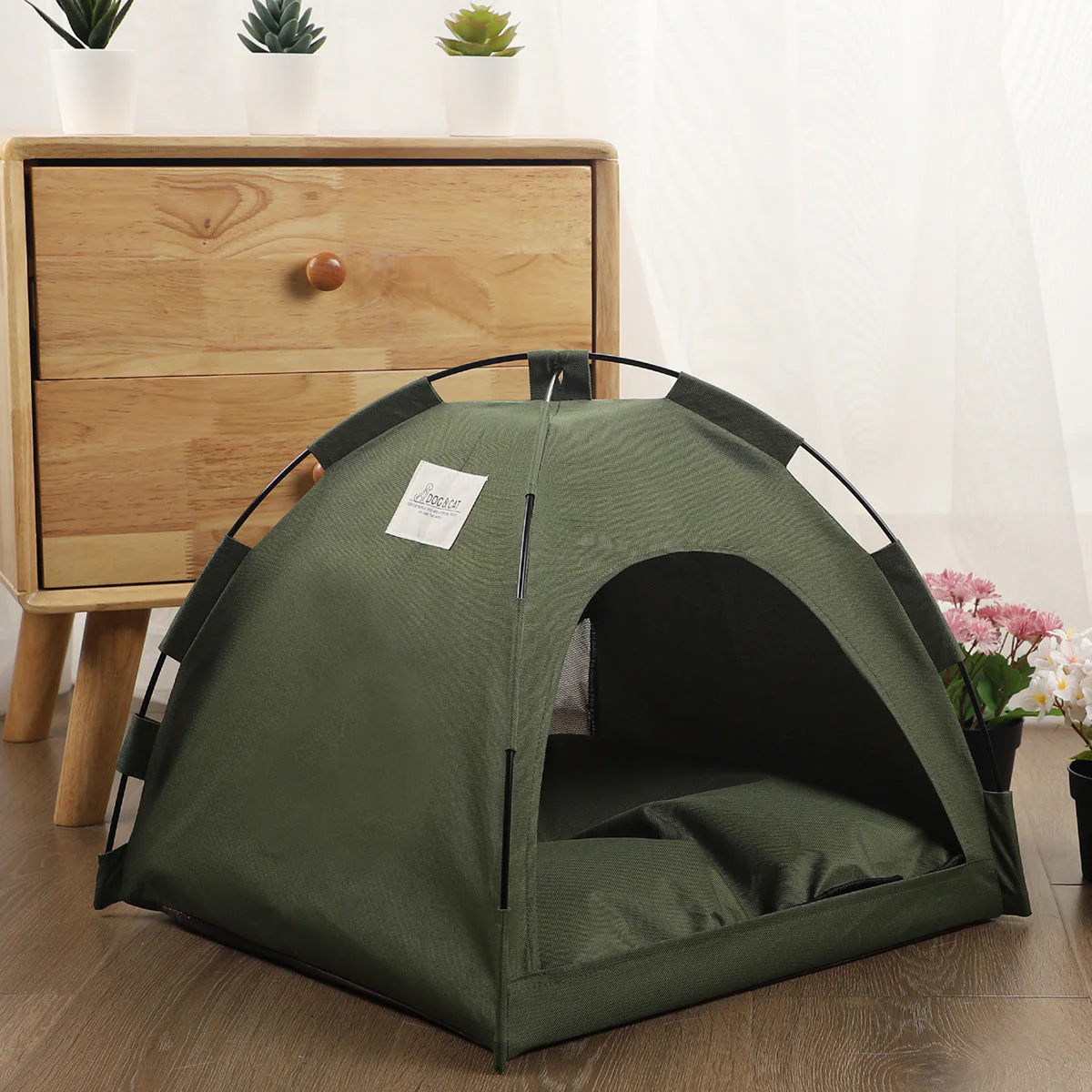 Foldable Cooling Tent Cat Bed - Image 2