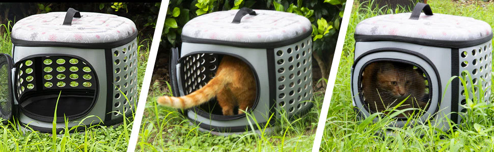 Foldable Pet Dog Cat Puppy Handbag Carrier Cage - Image 25