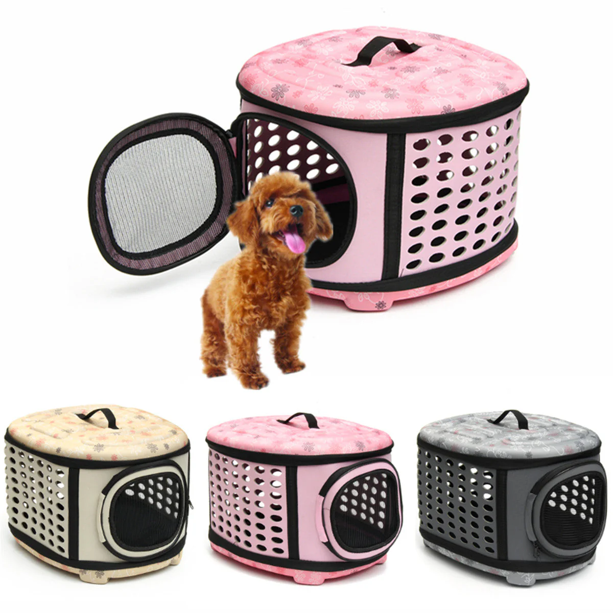 Foldable Pet Dog Cat Puppy Handbag Carrier Cage - Image 4