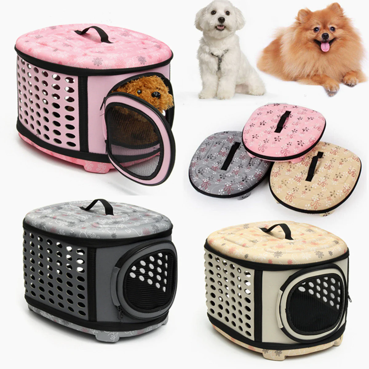 Foldable Pet Dog Cat Puppy Handbag Carrier Cage - Image 5