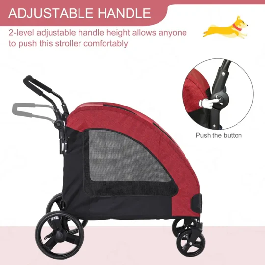 Foldable Pet Stroller with Storage Pocket - Image 16